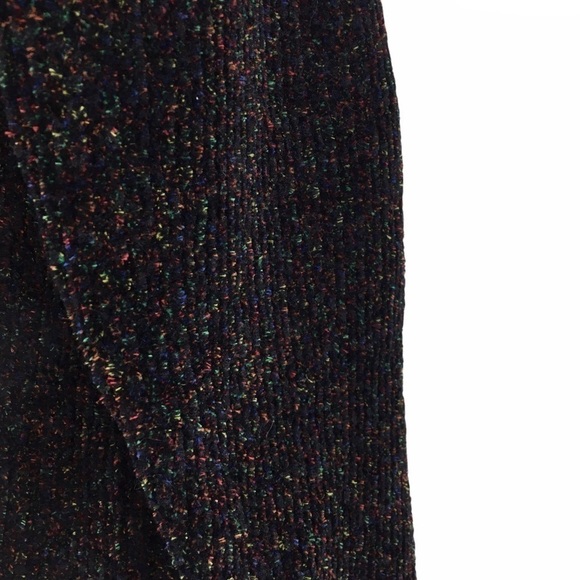 VINTAGE Sweater Chenille Confetti V Neck Size Multi Color Jessi Lee Size Large - Picture 4 of 10